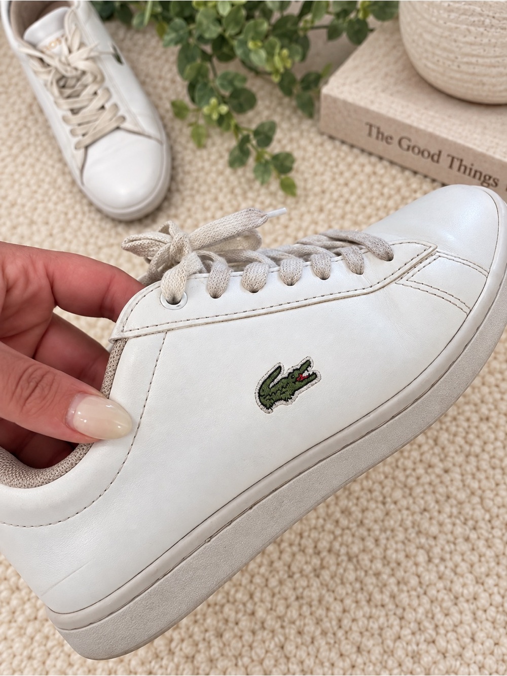 Lacoste White Leather Low Top Sneakers Women’s Size Euro 36